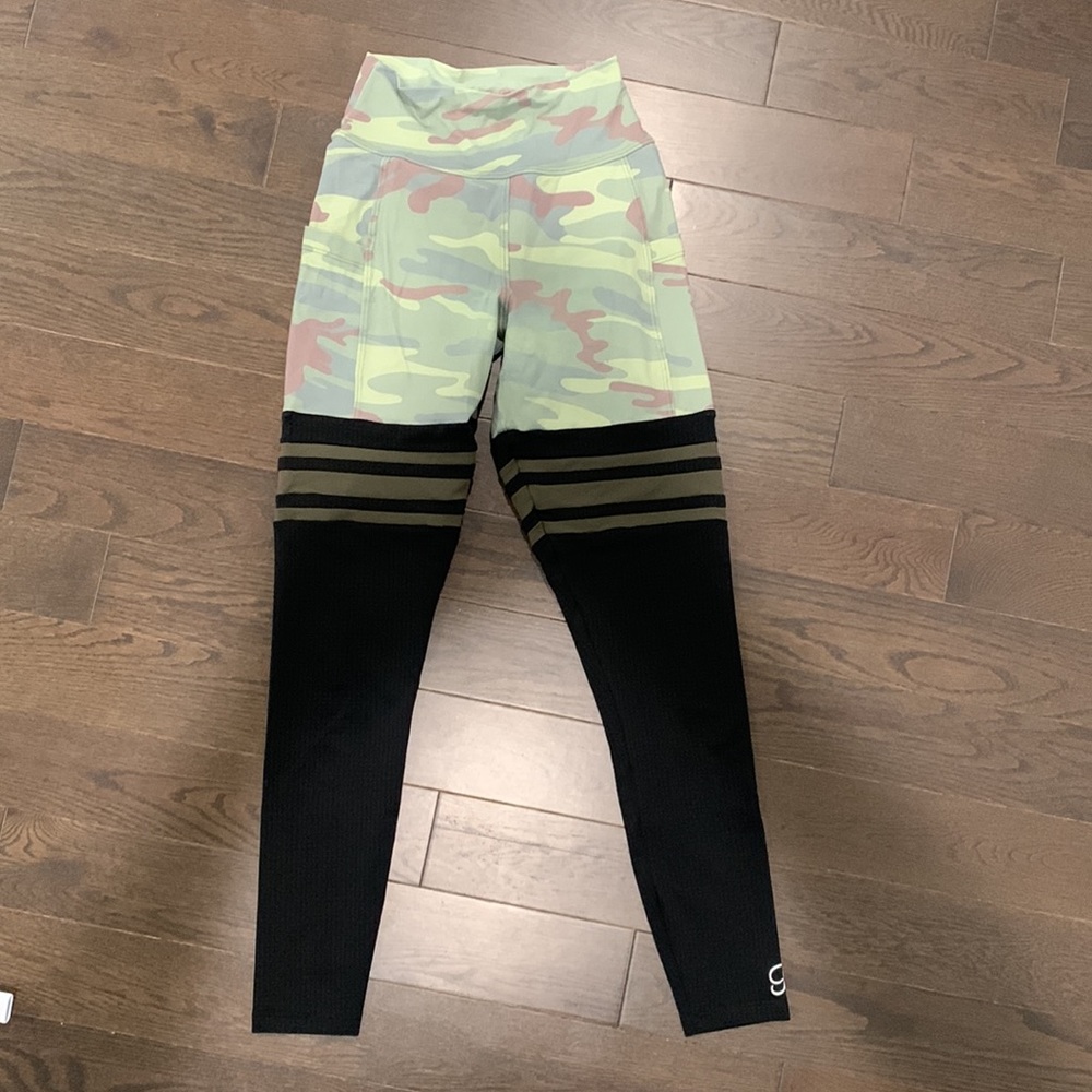 Bombshell Sportswear Green Camo thigh high Small
